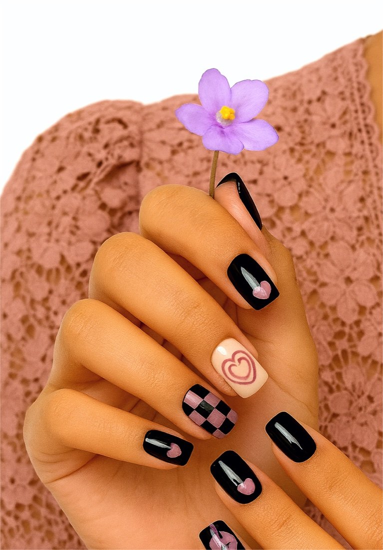 Nailedd It press-on nails on model